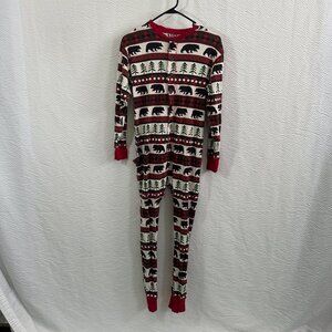 Bear Essentials Adult Onesie Flapjack Lazy One Long Johns Rustic Cabin Pajamas